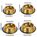 Gold Plated Stainless Steel Pet Bowl