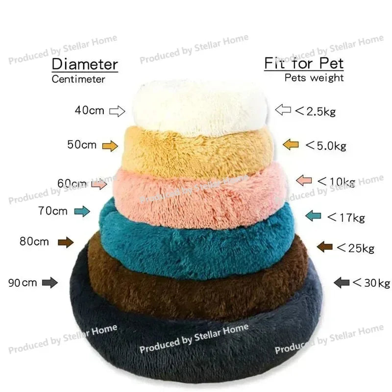 Round Plush Pet Bed
