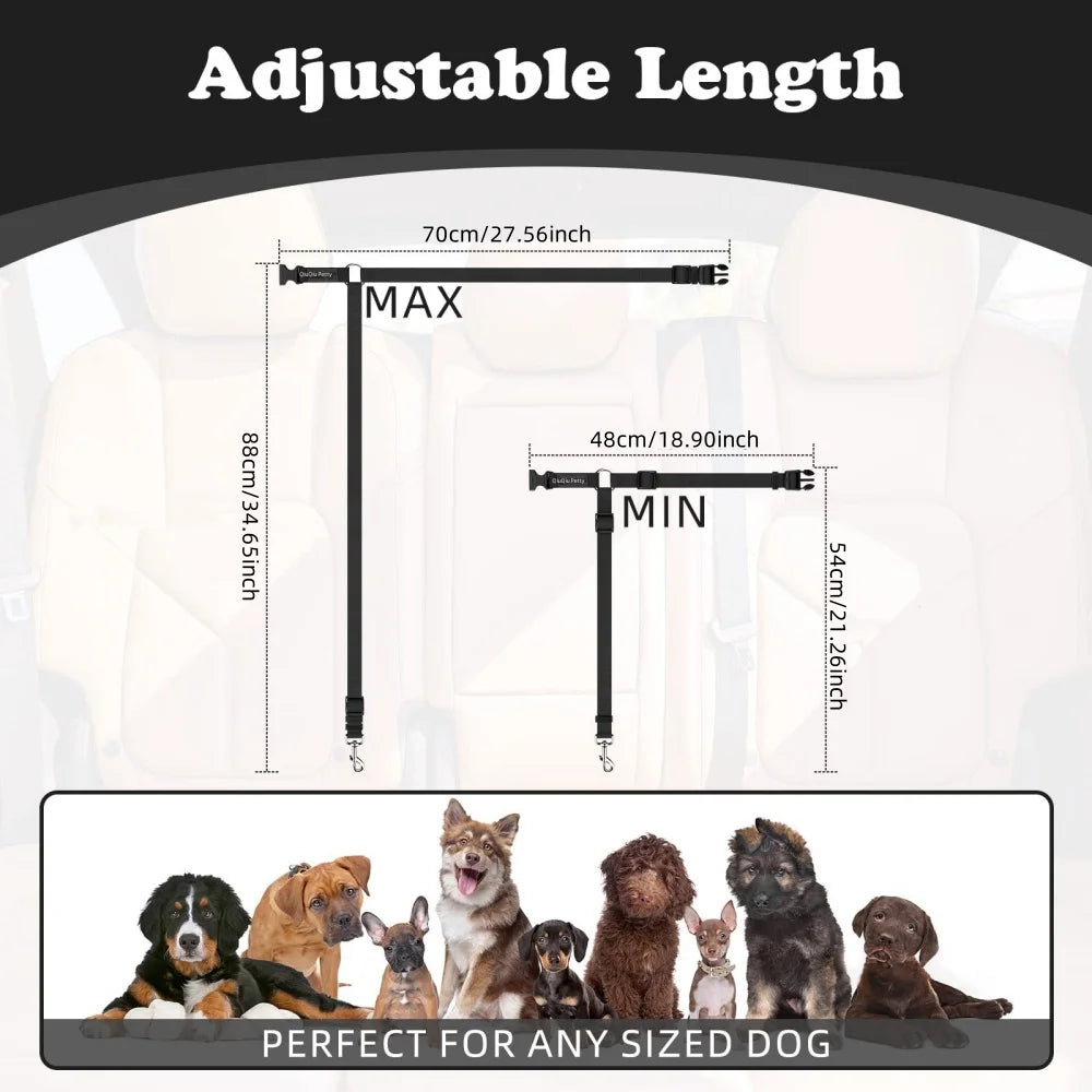 Adjustable Two-in-one Pet Car Seat Belt