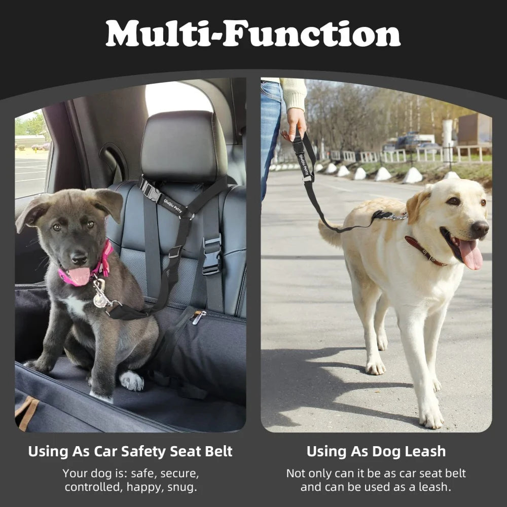 Adjustable Two-in-one Pet Car Seat Belt